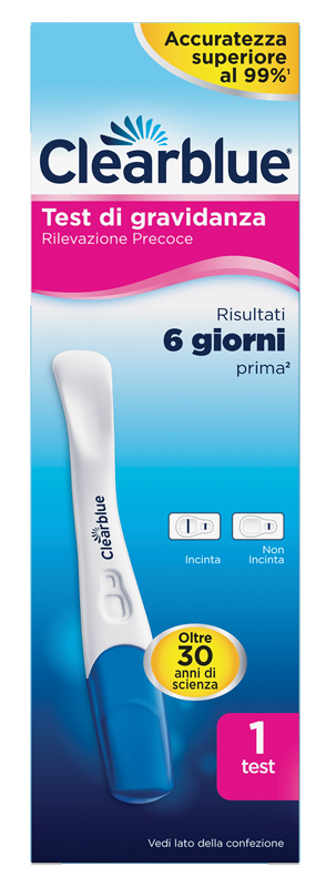 TEST DI GRAVIDANZA CLEARBLUE RILEVAZIONE PRECOCE 1 PEZZO - FarmaLucia