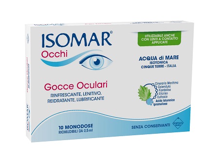 ISOMAR OCCHI GOCCE OCULARI ALL'ACIDO IALURONICO 0,20% 10 FLACONCINI - FarmaLucia
