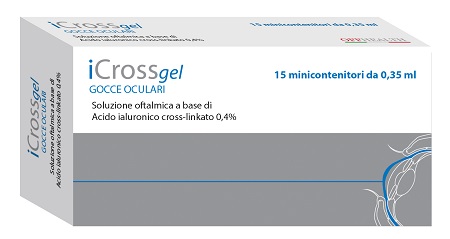 ICROSS GEL GOCCE OCULARI ACIDO IALURONICO CROSS-LINKATO 0,4% 15 MONODOSE DA 0,35 ML - FarmaLucia