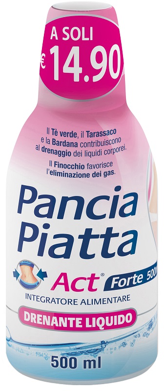 PANCIA PIATTA ACT FORTE DRENANTE LIQUIDO 500 ML - FarmaLucia
