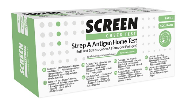 STREP A ANTIGEN HOME TEST DETERMINAZIONE QUALITATIVA ANTIGENI STREPTOCOCCO A DA TAMPONE FARINGEO 2 PEZZI - FarmaLucia