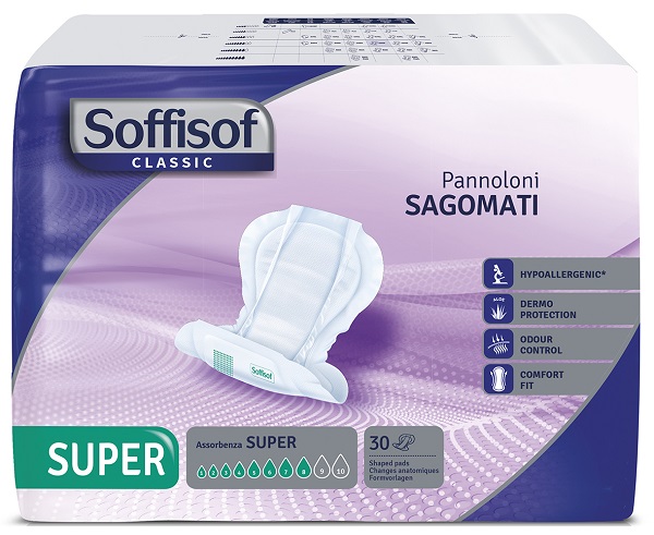 PANNOLONE SOFFISOF CLASSIC SAGOMATO SUPER 30 PEZZI - FarmaLucia