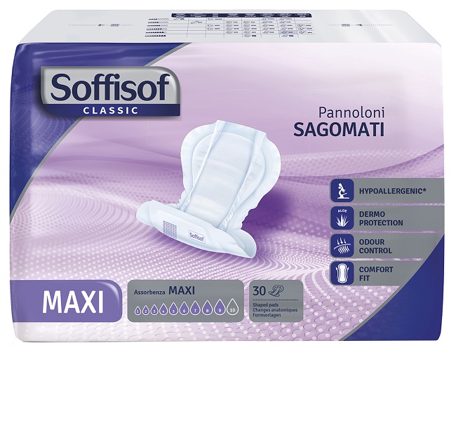 PANNOLONE SOFFISOF CLASSIC SAGOMATO MAXI 30 PEZZI - FarmaLucia