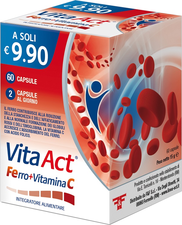 VITA ACT FERRO+VITAMINA C 60 CAPSULE - FarmaLucia