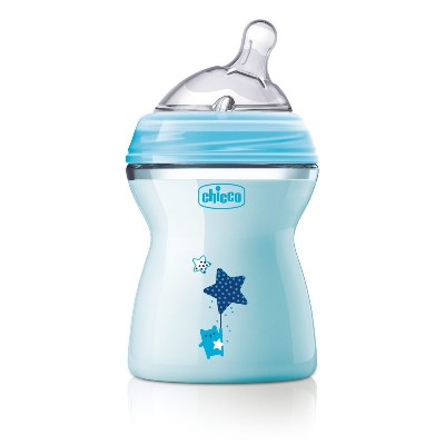 CHICCO BIBERON NATFEEL 2M+ BOY 250 ML - FarmaLucia