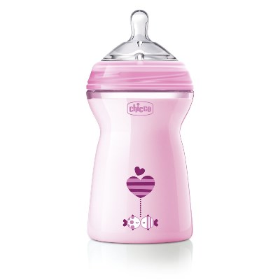 CHICCO BIBERON NATFEEL 6M+ GIRL 330 ML - FarmaLucia