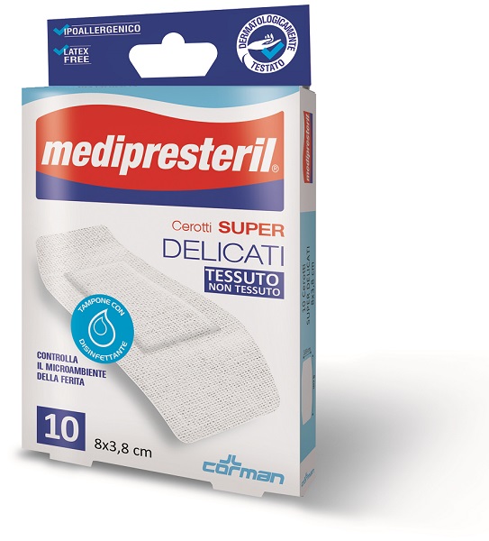 MEDIPRESTERIL CEROTTI DELICATI SUPER 8 X 3,8 10 PEZZI - FarmaLucia