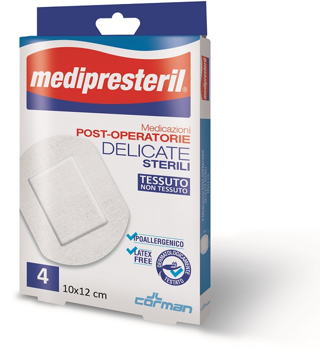MEDICAZIONE POST OPERATORIA MEDIPRESTERIL DELICATA TNT 10X12CM 5 PEZZI - FarmaLucia