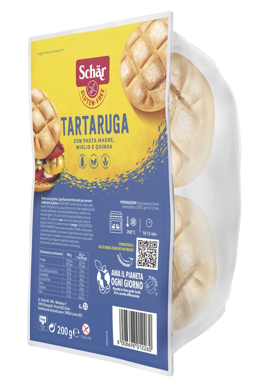 SCHAR TARTARUGA PANE SENZA LATTOSIO 200 G - FarmaLucia