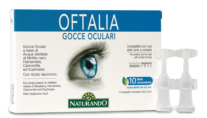 OFTALIA GOCCE OCULARI MONODOSE 2 STRIP DA 5 FIALE DA 0,5 ML - FarmaLucia