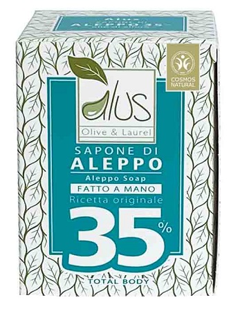 ALUS OLIVE & LAUREL SAPONE DI ALEPPO FATTO A MANO 35% 200 G - FarmaLucia