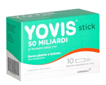 YOVIS STICK 10 BUSTINE DA 1,5 G - FERMENTI LATTICI VIVI - Nessun limite di pezzi in acquisto - FarmaLucia