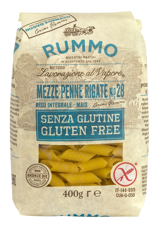 RUMMO MEZZE PENNE RIGATE N28 RISO INTEGRALE E MAIS 400 G - FarmaLucia
