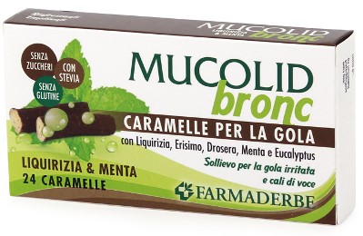MUCOLID BRONC MENTA & LIQUIRIZIA 24 CARAMELLE - FarmaLucia