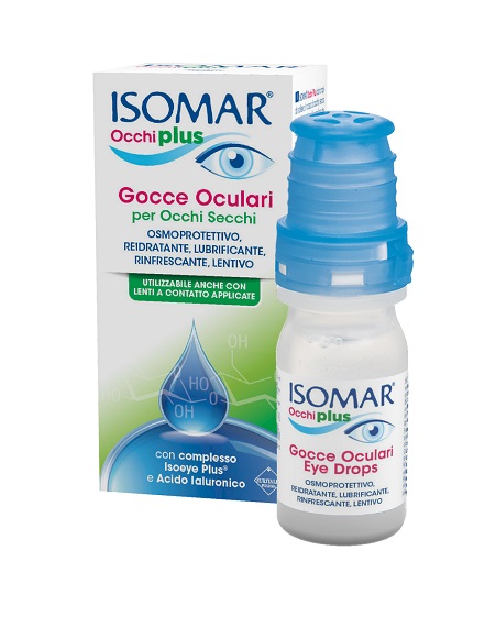 ISOMAR OCCHI PLUS GOCCE OCULARI PER OCCHI SECCHI ALL'ACIDO IALURONICO 0,25% 10 ML - FarmaLucia