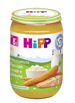 HIPP PAPPA PRONTA RISO CAROTE SALMONE 220 G - FarmaLucia