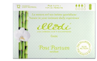 ILLEDI ASSORBENTI LADY NORMAL SENZA ALI POST PARTO TAGLIA MEDIUM 12 PEZZI - FarmaLucia