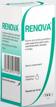RENOVA COLLIRIO SOSTITUTO LACRIMALE A BASE DI ACIDO IALURONICO 0,4% FLACONE DA 10 ML SENZA CONSERVANTI - FarmaLucia