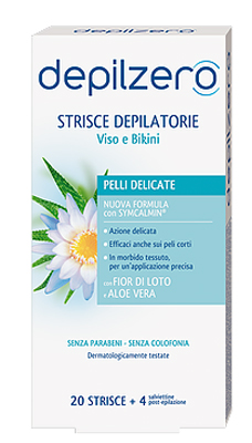 DEPILZERO STRISCE VISO E BIKINI 20 PEZZI - FarmaLucia