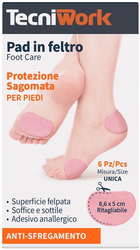 PAD IN FELTRO SAGOMATO 8,6X5CM 6 PEZZI - FarmaLucia