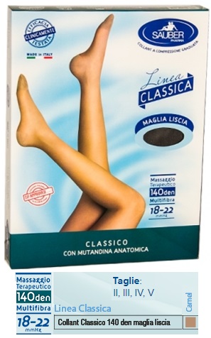 SAUBER CLASSICO COLLANT 140 DENARI MAGLIA LISCIA CAMEL 4 - FarmaLucia