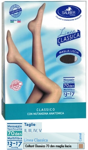 SAUBER CLASSICO COLLANT 70 DENARI MAGLIA LISCIA CAMEL 4 - FarmaLucia