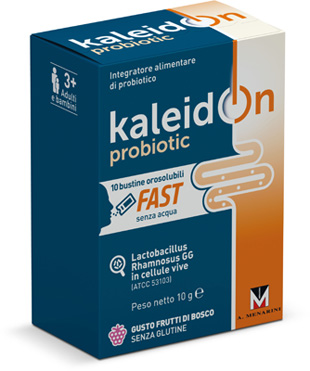 KALEIDON PROBIOTIC FAST FRUTTI DI BOSCO 10 BUSTE OROSOLUBILI - FarmaLucia