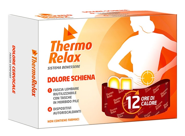 THERMORELAX FASCIA LOMBARE DOLORE SCHIENA+4 DISPOSITIVI AUTORISCALDANTI - FarmaLucia