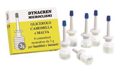 DYNACREN MICROCLISMI CAMOMILLA E MALVA 6 PEZZI DA 3 G PER BAMBINI E LATTANTI - FarmaLucia