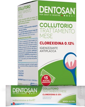 DENTOSAN COLLUTORIO MONODOSE TRATTAMENTO MENSILE 0,12% 15 BUSTINE DA 10 ML - FarmaLucia