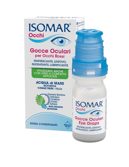 ISOMAR OCCHI GOCCE OCULARI ALL'ACIDO IALURONICO 0,20% 10 ML SENZA CONSERVANTI - FarmaLucia