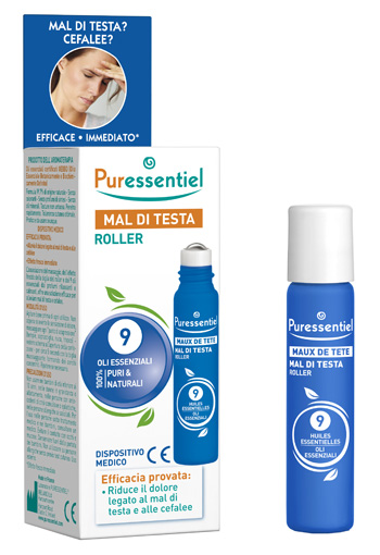 PURESSENTIEL ROLLER MAL DI TESTA AI 9 OLI ESSENZIALI 5 ML - FarmaLucia