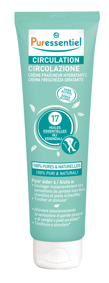 PURESSENTIEL CREMA CIRCOLAZIONE FRESCHEZZA IDRATANTE GAMBE EI STANCHI 100 ML - FarmaLucia