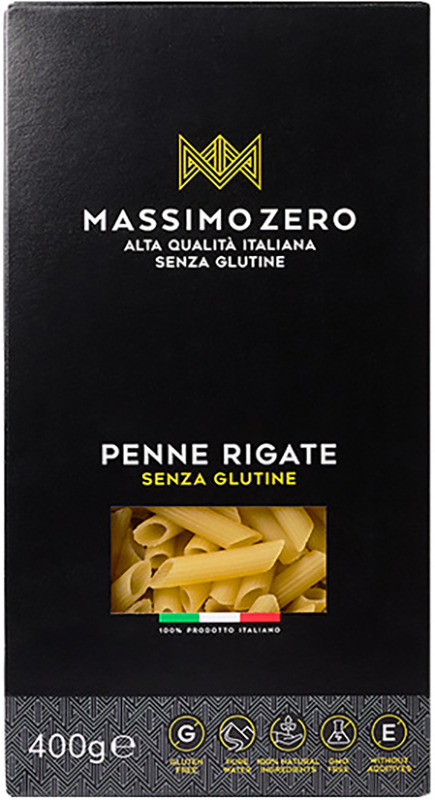 MASSIMO ZERO MEZZE PENNE RIGATE 400 G - FarmaLucia