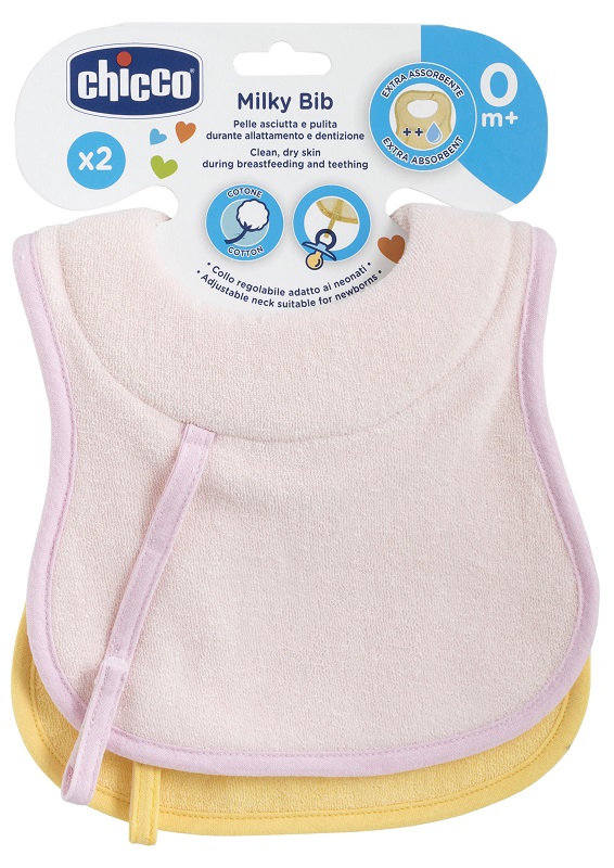 CHICCO BAVAGLINE 0M+ 2PZ ROSA - FarmaLucia