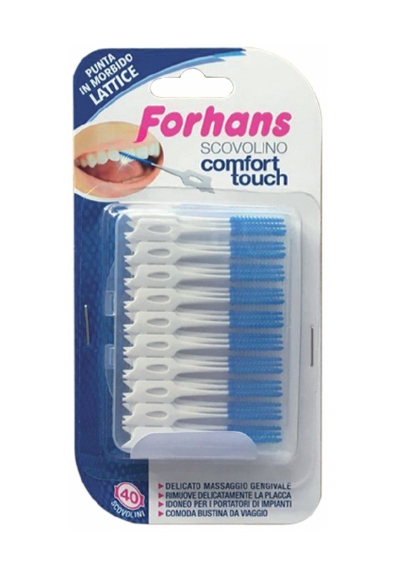 FORHANS SCOVOLINO COMFORT TOUCH PUNTA IN LATTICE 40 PEZZI - FarmaLucia
