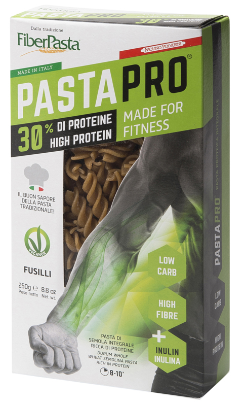 PASTAPRO FUSILLI INTEGRALI 30% PROTEINE 250 G - FarmaLucia