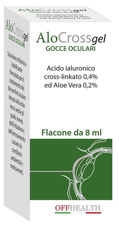 ALOCROSS GOCCE OCULARI ACIDO IALURONICO CROSS-LINKATO 0,2% E ALOE VERA 8 ML - FarmaLucia