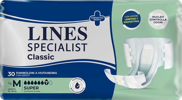 PANNOLONE A MUTANDA LINES SPECIALIST CLASSIC SUPER MM 30 PEZZI - FarmaLucia