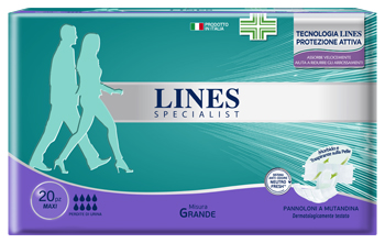LINES SPECIALIST PANNOLINO MUTANDA MG MAXI 20 PEZZI - FarmaLucia
