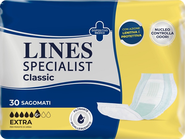 PANNOLONE LINES SPECIALIST CLASSIC SAGOMATO EXTRA 30 PEZZI - FarmaLucia