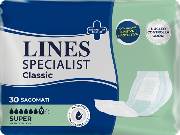 PANNOLONE LINES SPECIALIST CLASSIC SAGOMATO SUPER 30 PEZZI - FarmaLucia