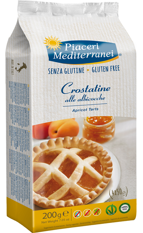 PIACERI MEDITERRANEI LE BONTA' DEL MATTINO CROSTATINE ALL'ALBICOCCA 4 X 50 G - FarmaLucia