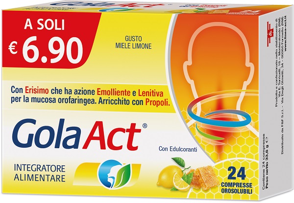 GOLA ACT MIELE E LIMONE 24 COMPRESSE OROSOLUBILI - FarmaLucia