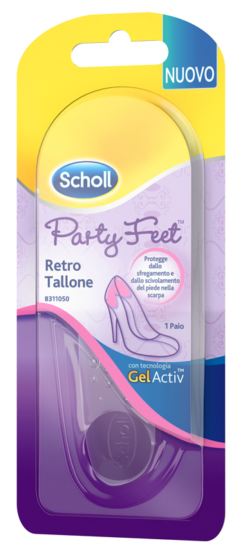 PLANTARE ORTOPEDICO PER RETRO TALLONE PARTY FEET SCHOLL GEL ACTIV 1 PAIO - FarmaLucia