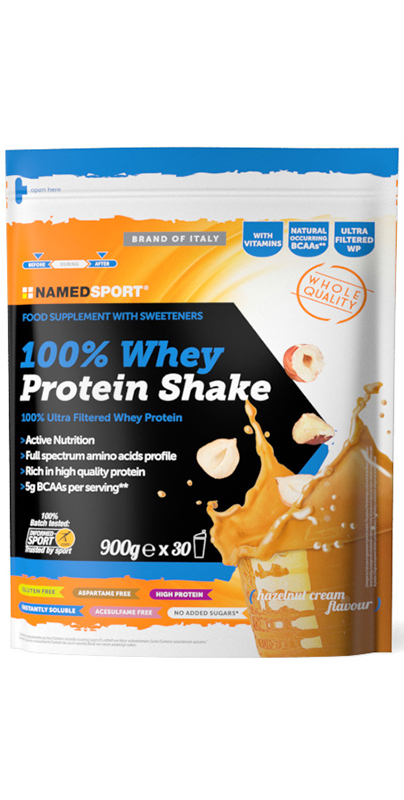 100% WHEY PROTEIN SHAKE HAZELNUT CREAM 900 G - FarmaLucia