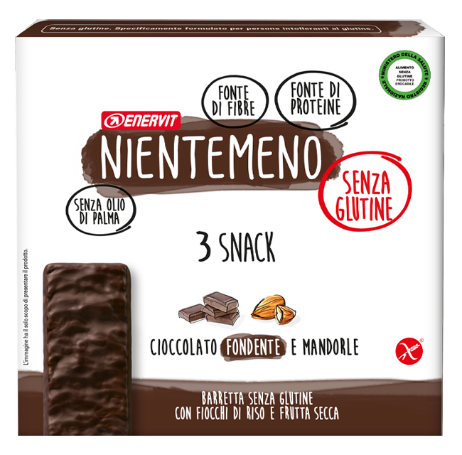 NIENTEMENO BAR FONDENTE MANDORLE 3 X 33 G - FarmaLucia