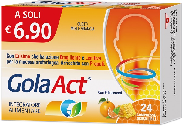 GOLA ACT MIELE ARANCIA 24 COMPRESSE OROSOLUBILI - FarmaLucia