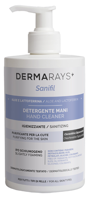 DERMARAYS SANIFIL DETERGENTE MANI IGIENIZZANTE ALOE E LATTOFERRINA 500 ML - FarmaLucia