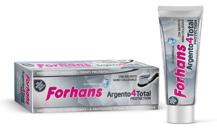 DENTIFRICIO SILVER 4 WHITE FORHANS 75 ML - FarmaLucia